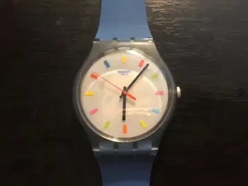 Swatch 컬러풀한 고무 벨트 시계