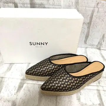 펠리코 사니 샌들 22.5cm 메쉬 에스파드리유 뮬 오비에도
