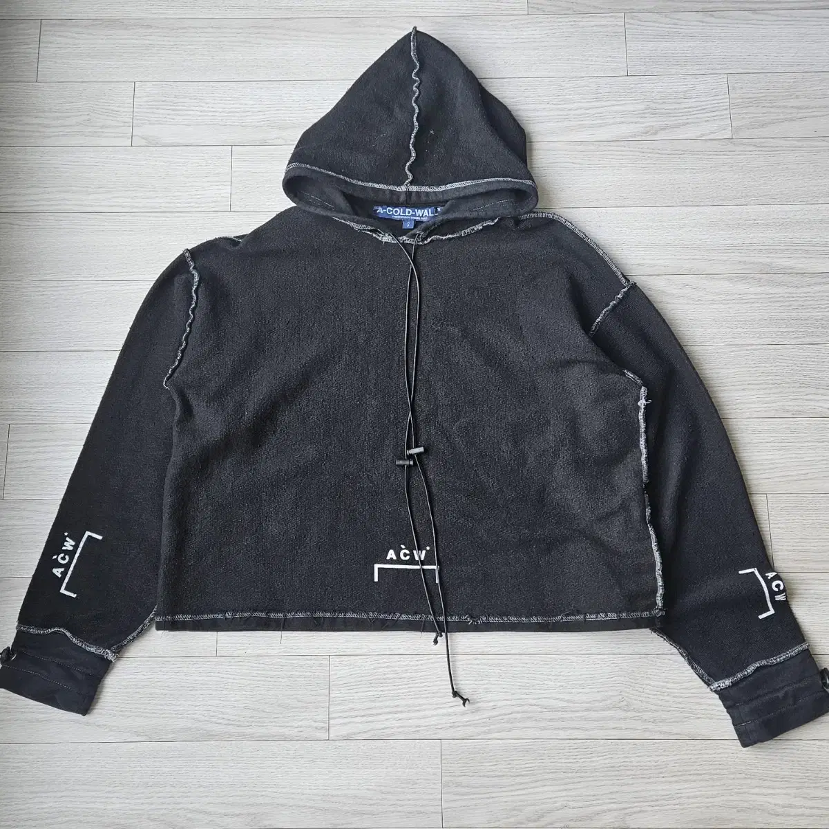 (Actual L) A-cold-wall Reverse Crop Hoodie
