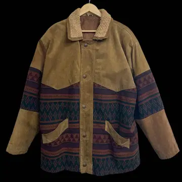 Vintage 스웨이드 가죽 자켓 절개 자켓 L XL 상당