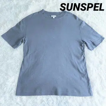 SUNSPEL 선스펠 티셔츠 반팔 티셔츠 L 블루 계열 그레이 코튼