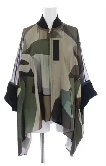 사카이 카우스 카모 무늬 시스루 블루종 21Aw 21-05679