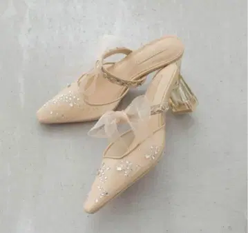 RANDA 2WAY 시어 뮬 펌프스 BEIGE