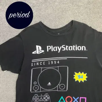 P1831 Playstation 소니 기업 초대 프린트 티셔츠 구제 의류
