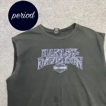 P1834 HARLEY DAVIDSON 슬리브리스 프린트 티셔츠