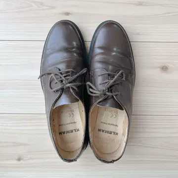 새상품급 KLEMAN 브라운 레이스업 슈즈 38