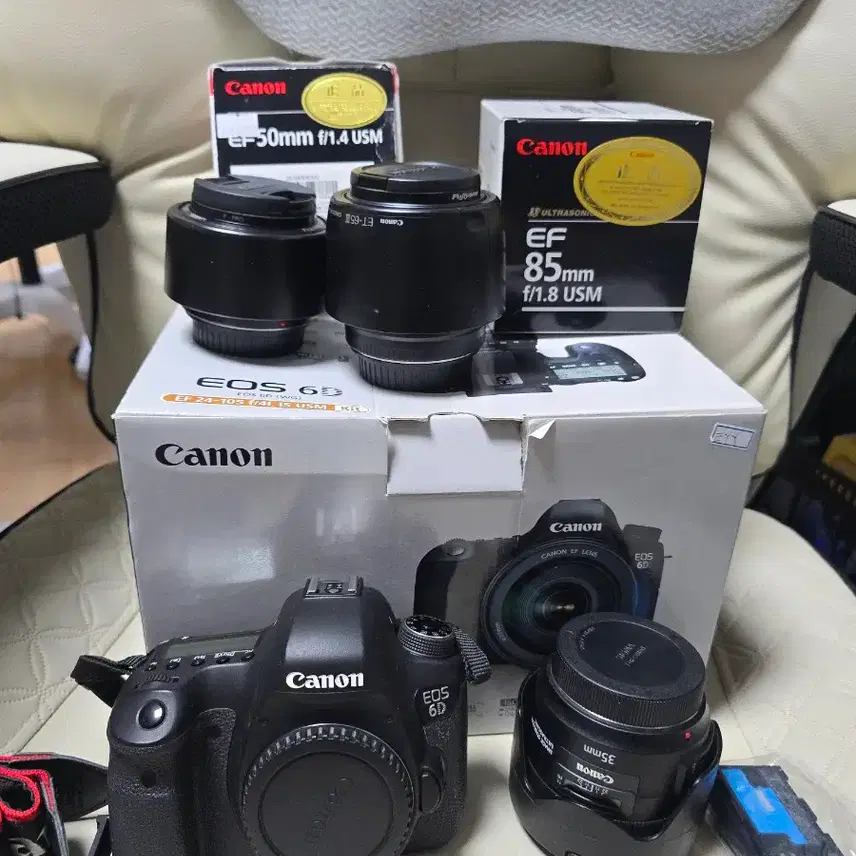 (점검 완료) eos 6D EF 35mm 50mm 85mm 단렌즈 일괄