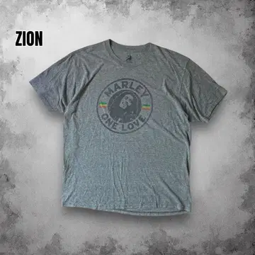 00s ZION 밥 말리 빈티지 프린트 T 레게 밴딩 T USA