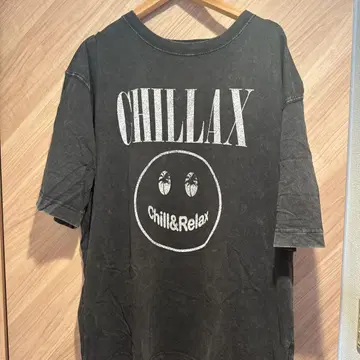 Chillax 오버 사이즈 티셔츠 다크 그레이