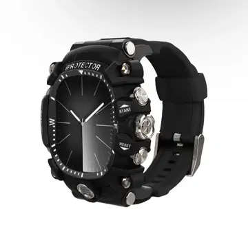 애플 워치 44mm 케이스 튼튼한 실리콘 밴드 블랙 블랙