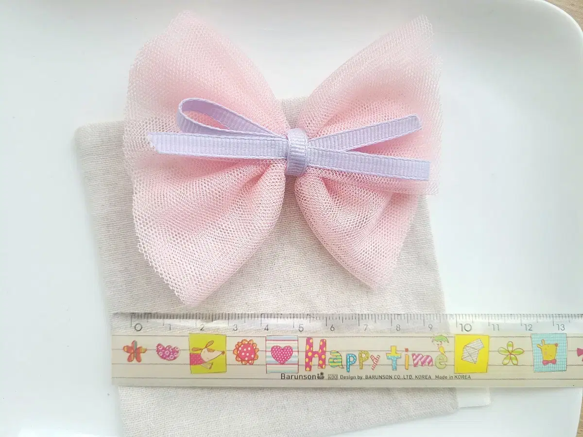 Pink Chiffon Big Ribbon Hair Clip