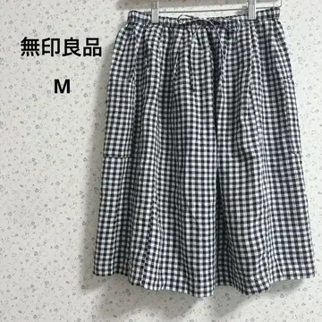 a286 무인양품 [M] 레이어드 스커트 포켓 부착