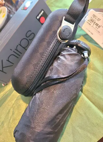 Knirps 접이식 우산 블랙 하드 케이스 포함 외부 박스 포함