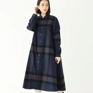 빔즈 정가 15,000엔 빅 타탄 원피스 프리 사이즈