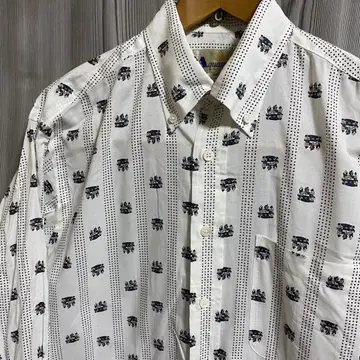 aa30 Aquascutum 브랜드 심볼 스트라이프 버튼 다운 셔츠