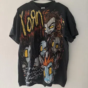 Korn 그래픽 프린트 티셔츠 블랙