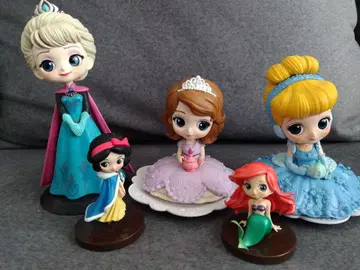 디즈니 피규어 엘사 신데렐라 소피아 백설공주 아리엘 5개 세트