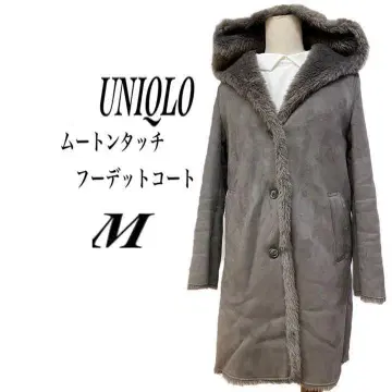 Uniqro 무스탕 터치 후디드 코트 M 새상품급