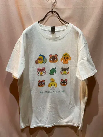 Animal Crossing 티셔츠 화이트 닌텐도 동물의 숲