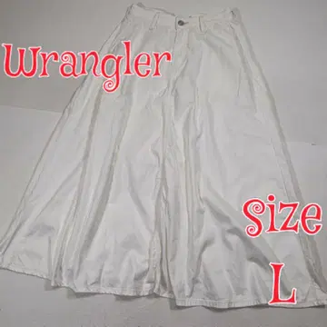 Wrangler 화이트 데님 롱 스커트 L 랭글러