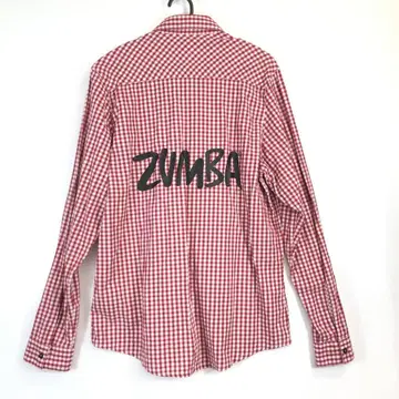 ZUMBA WEAR 줌바웨어 긴팔 버튼 셔츠 S 사이즈 깅엄 체크