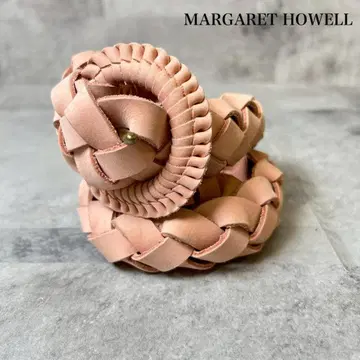 MARGARET HOWELL 가죽 짠 벨트 RG33