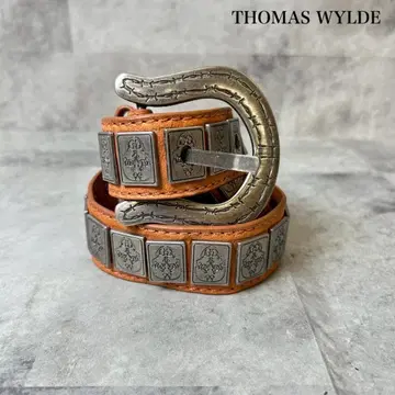 THOMAS WYLDE 스컬 가죽 벨트 Y2K 00s RG34