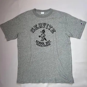 00s SERVITE 프린트 티셔츠 그레이 챔피온