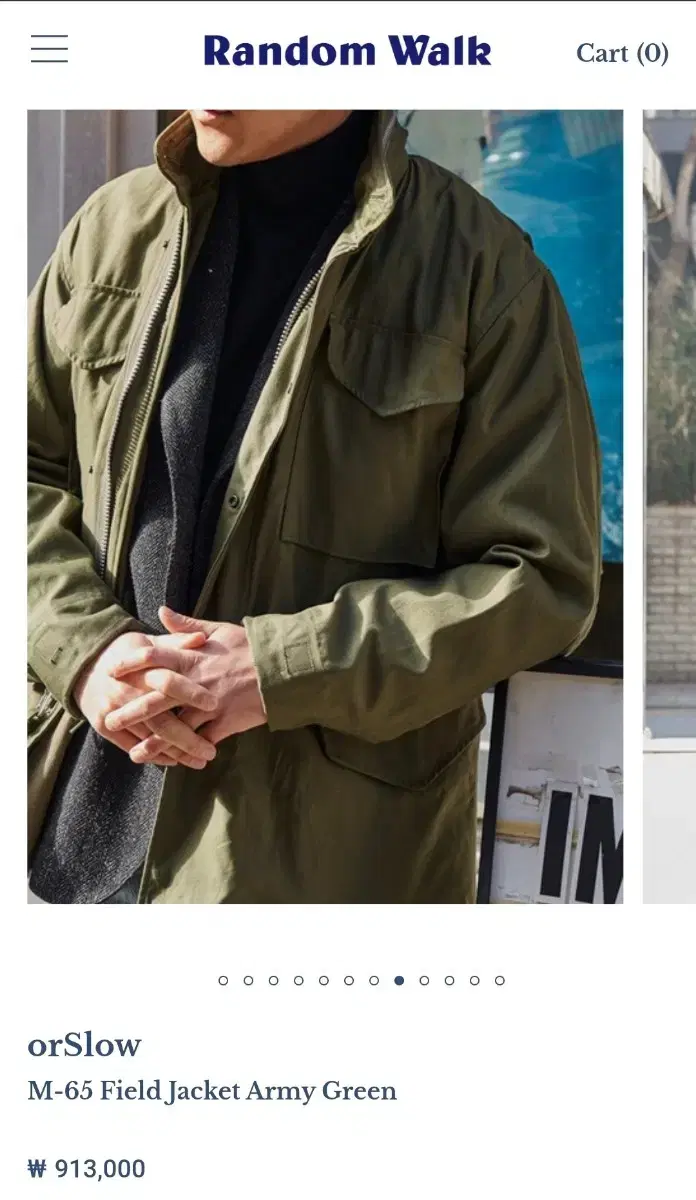 O'slow Field Jacket M-65 Field Jacket Army Green