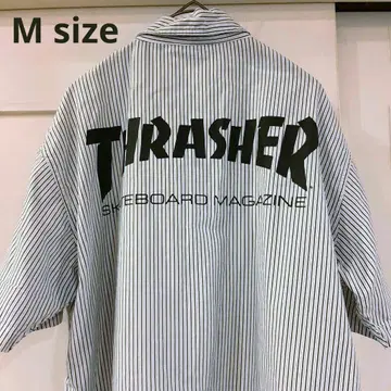 트레셔 THRASHER 핀스트라이프 자수 워크 셔츠 M