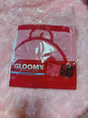 GLOOMY 자카드 핸드 타월 핑크