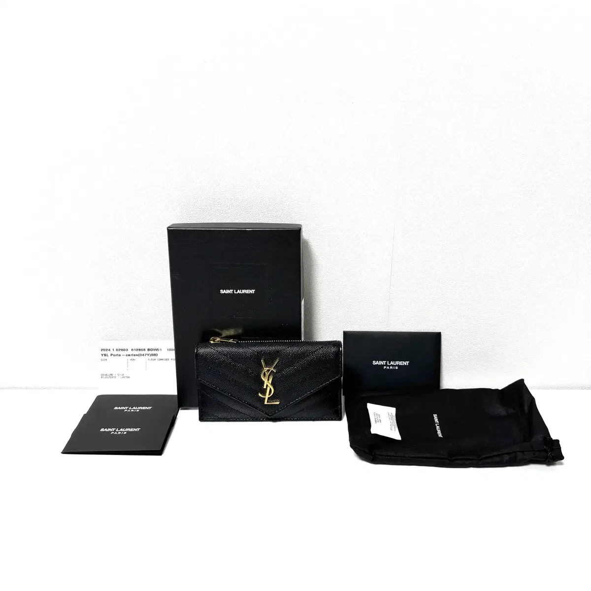 생로랑 YSL 모노그램 카드지갑