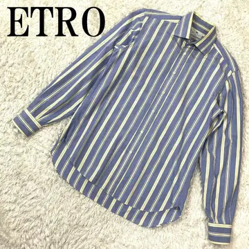 ETRO 에트로 긴팔 스트라이프 셔츠 블루 39 B417