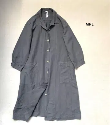 MHL 마가렛 호웰 린넨 혼방 원피스 롱 그레이 2