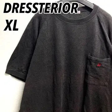 DRESSTERIOR 린넨 블렌드 자수 로고 포켓 부착 티셔츠 XL