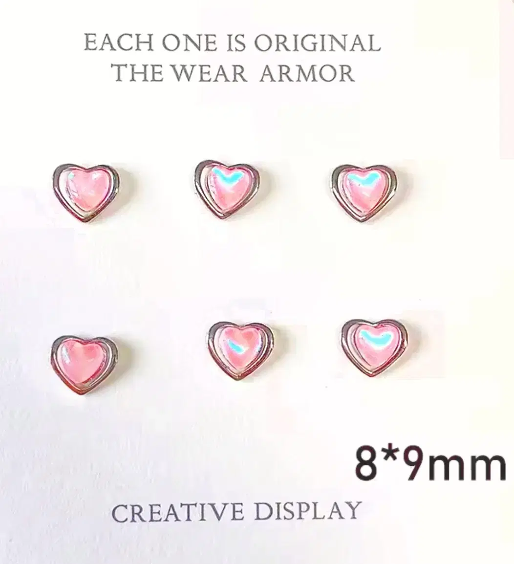 하트 네일파츠(6개/8x9mm)