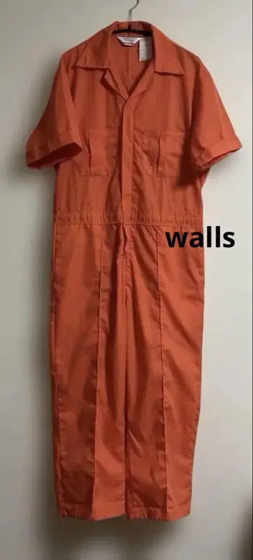 walls 월즈  작업복  오렌지  반팔  42 레귤러  작업복