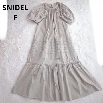 SNIDEL F 볼레로 포함 2WAY 베이지 반팔 롱 원피스
