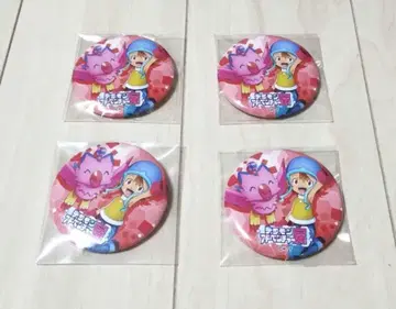 디지몬 어드벤처 전 무노우치 소라 피요몬 캔뱃지 4개 세트