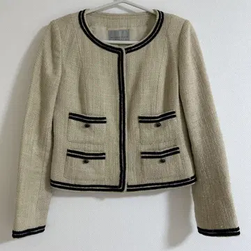 M-PREMIER 아이보리 노카라 자켓