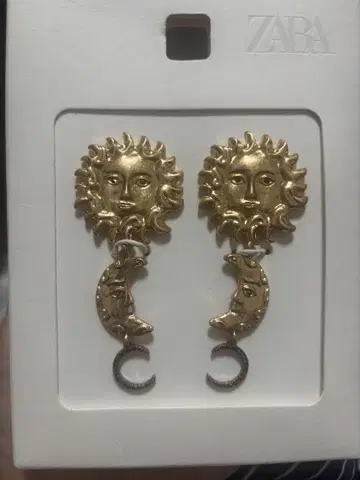 자라 태양과 달 골드 귀걸이