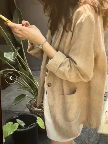 린넨 베이지 테일러드 자켓