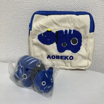 베코 봉제 인형 키링 모코모코 파우치 파랑 베코 미사용 새상품 마스코트