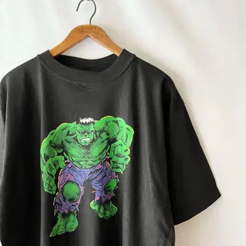 90s HULK 헐크 티셔츠 XL 블랙 빈티지 MARVEL 마블