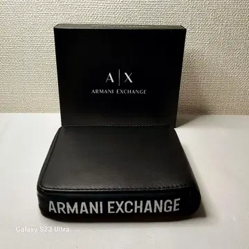 ARMANI EXCHANGE 블랙 두겹 지갑