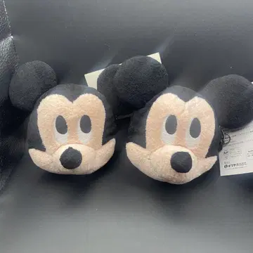 미키 봉제 인형 페이스 파우치 2개 세트