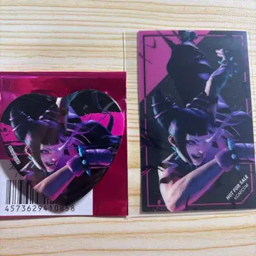 스트리트 파이터 6 하트형 캔뱃지 줄리 클리어 카드