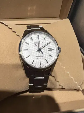 세이코 프레사지 SARX075 오토매틱 손목시계 화이트