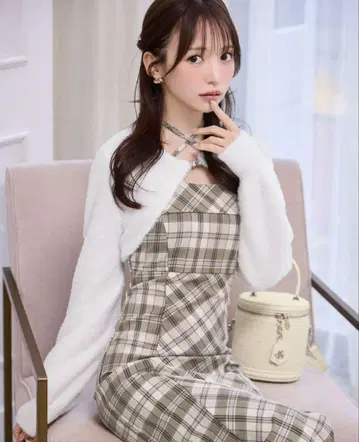 michellMacaron 미셸 마카롱 앙상블 체크 원피스