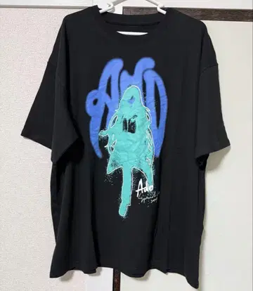 Ado 패셔너블한 "심장" 티셔츠 블랙 2XL (3L)
